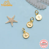 TrustDavis 925 Sterling Silver Flower Charm Pendant
