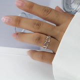 TrustDavis 925 Sterling Silver Sweet Round Finger Ring For Women