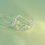 TrustDavis 925 Sterling Silver Sweet Round Finger Ring For Women