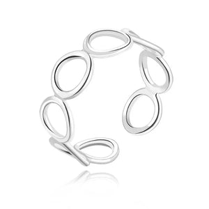 TrustDavis 925 Sterling Silver Sweet Round Finger Ring For Women