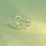 TrustDavis 925 Sterling Silver Sweet Round Finger Ring For Women