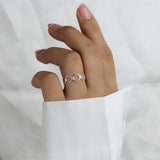 TrustDavis 925 Sterling Silver Sweet Round Finger Ring For Women