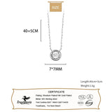 TrustDavis 925 Silver Sweet Round CZ Pandant Necklace Women Office Lady