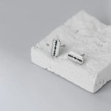 TrustDavis 925 Silver Blade Stud Earrings For Women Wedding