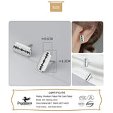 TrustDavis 925 Silver Blade Stud Earrings For Women Wedding
