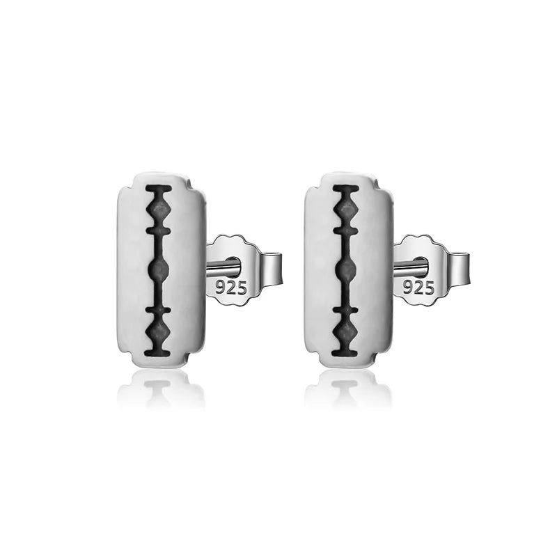 TrustDavis 925 Silver Blade Stud Earrings For Women Wedding