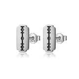 TrustDavis 925 Silver Blade Stud Earrings For Women Wedding