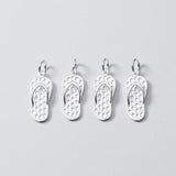TrustDavis 925 Sterling Silver Slippers Charm Pendant DIY Fine Jewelry