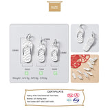TrustDavis 925 Sterling Silver Slippers Charm Pendant DIY Fine Jewelry
