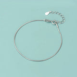 TrustDavis 925 Sterling Silver Snake Chain Charms Bracelet DIY Jewelry HY187