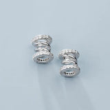 TrustDavis 925 Sterling Silver CZ Beads DIY Accessories Fine Jewelry