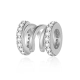 TrustDavis 925 Sterling Silver CZ Beads DIY Accessories Fine Jewelry