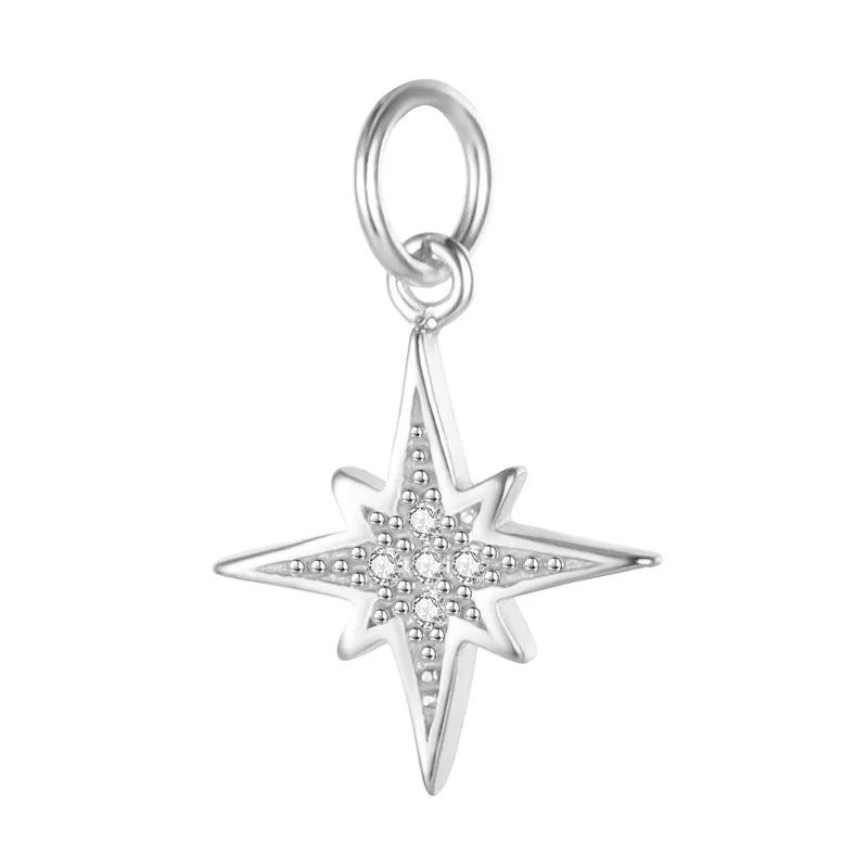 TrustDavis Star CZ Charm Pendant