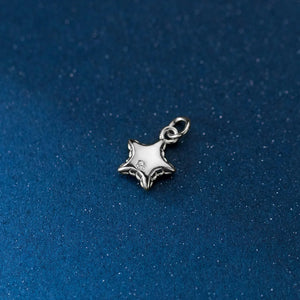 TrustDavis 925 Silver Sweet Star CZ Pendant DIY Necklace Bracelet Accessory