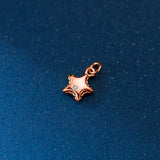 TrustDavis 925 Silver Sweet Star CZ Pendant DIY Necklace Bracelet Accessory
