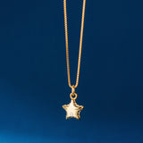 TrustDavis 925 Silver Sweet Star CZ Pendant DIY Necklace Bracelet Accessory