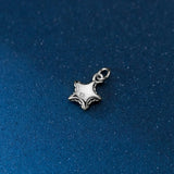 TrustDavis 925 Silver Sweet Star CZ Pendant DIY Necklace Bracelet Accessory