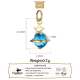 TrustDavis 925 Sterling Silver Star Planet CZ Charm Pendant