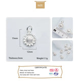 TrustDavis 925 Silver Sweet Sunflower Charm Pendant DIY Jewelry HY280