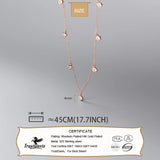 Davis 925 Sterling Silver Tassel CZ Pendant Short Necklace