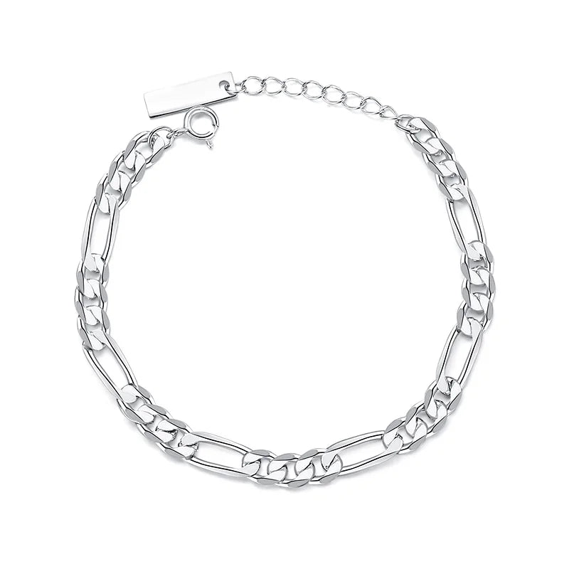 TrustDavis 925 Silver Charm Bracelet For Women Wedding Party Fine Jewelry