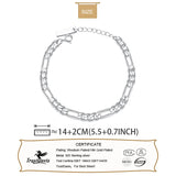 TrustDavis 925 Silver Charm Bracelet For Women Wedding Party Fine Jewelry