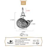 TrustDavis 925 Sterling Silver Whale Charm Pendant DIY Jewelry