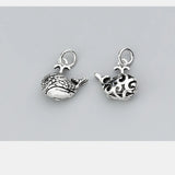 TrustDavis 925 Sterling Silver Whale Charm Pendant DIY Jewelry
