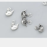 TrustDavis 925 Sterling Silver Whale Charm Pendant DIY Jewelry