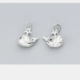 TrustDavis 925 Sterling Silver Whale Charm Pendant DIY Jewelry