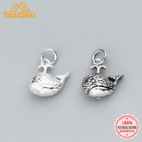 TrustDavis 925 Sterling Silver Whale Charm Pendant DIY Jewelry