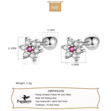 Sweet Winter Snowflake CZ Stud Earrings Wedding Jewelry