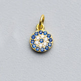 TrustDavis 925 Sterling Silver CZ Eye Charm Pendant DIY Accessories