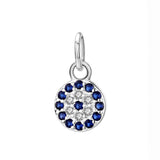 TrustDavis 925 Sterling Silver CZ Eye Charm Pendant DIY Accessories