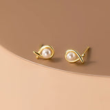 Davis 925 Silver Fish Stud Earrings For Teen Girls DG0157
