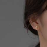 Davis 925 Silver Fish Stud Earrings For Teen Girls DG0157