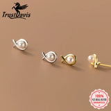 Davis 925 Silver Fish Stud Earrings For Teen Girls DG0157