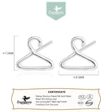 925 Sterling Silver Tiny Hangers Stud Earrings For Girls Women