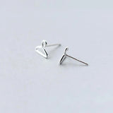 925 Sterling Silver Tiny Hangers Stud Earrings For Girls Women