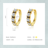 TrustDavis 925 Silver CZ Hoop Earring For Women Birthday Gift DF060