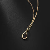 TrustDavis 925 Silver Water Drop CZ Choker Necklace