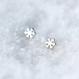 925 Silver Winter Snowflakes Stud Earrings For Women DB380