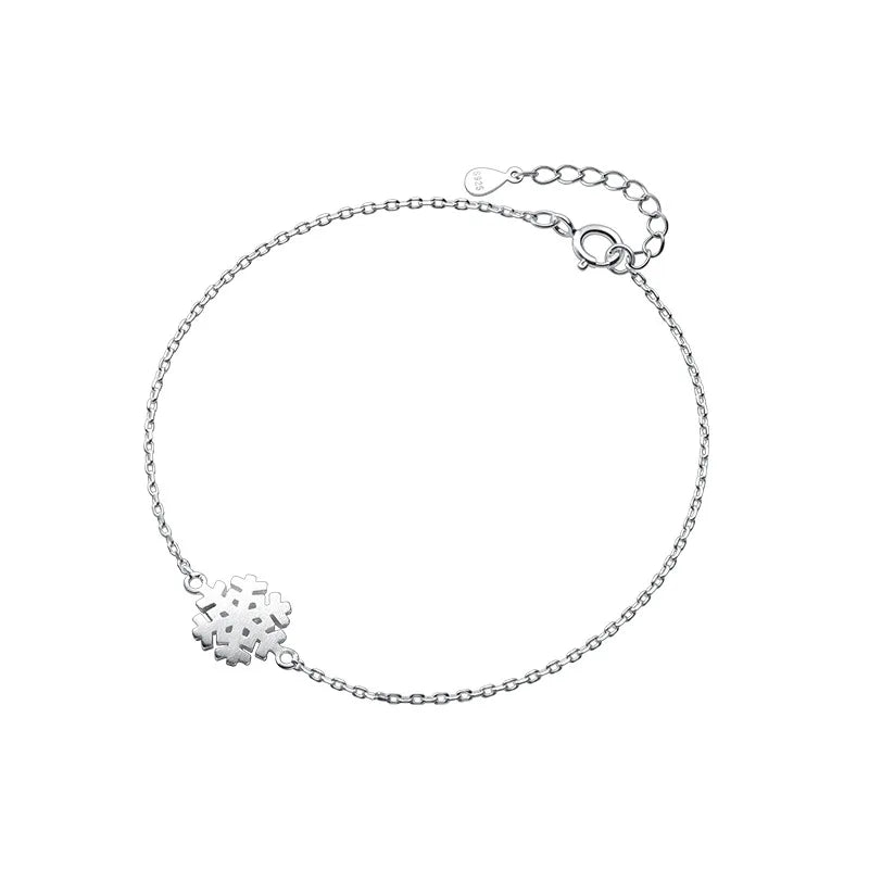 Davis 925 Sterling Silver Snowflake Bracelet For Women Girls Christmas Present