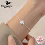 Davis 925 Sterling Silver Snowflake Bracelet For Women Girls Christmas Present