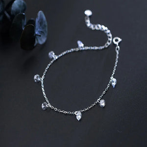 925 Sterling Silver Rhinestone Bracelet For Women - DS3195