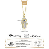 925 Silver Fatima's Hand Devil's Eye Necklace for Women Gift