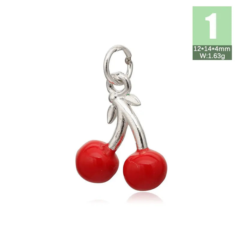 TrustDavis 925 Sterling Silver Fruit Pendant DIY Jewelry HY315