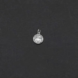 Davis 925 Silver Geometric Round Zodiac Pendant DIY Necklace DZ813