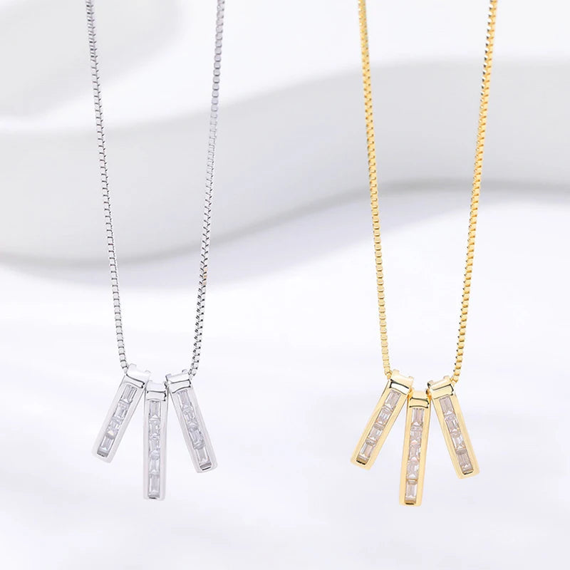 TrustDavis Geometric Charm Necklace Vintage Clavicle Chain for Women