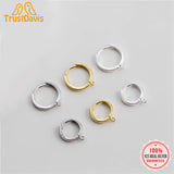 TrustDavis 925 Sterling Silver Geometric Earrings Accessories Fine Women Jewelry